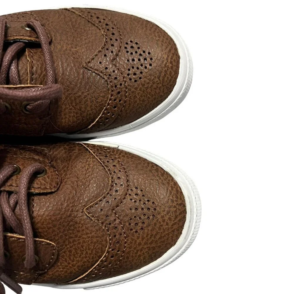 Ben Sherman Sz 12 Brown Leather Wingtip Sneakers